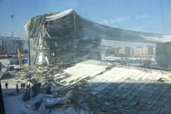 В Астане рухнула конструкция, построенная для ЭКСПО-2017