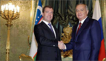 Каримов и Медведев заверили друг друга в дружбе