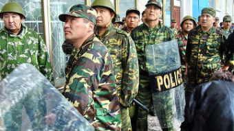 Из Таласской области в Кыргызстане отозвали дополнительные силы милиции