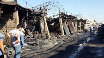 В Ташкенте сгорела половина крупнейшего рынка посуды - Чинни базар