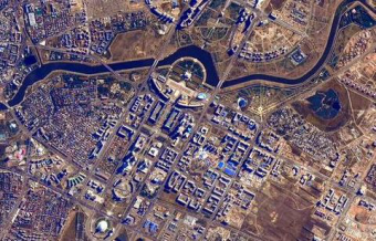 Снимок Астаны из космоса опубликован в интернете