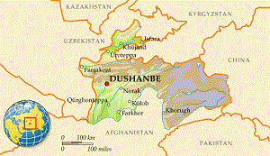 Территория Таджикистана. Инфографика